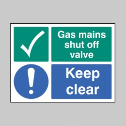 Gas Mains Shut Off Valve Keep Clear - 