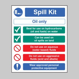 Spill Kit Multi-Message - Oil Type Only - 