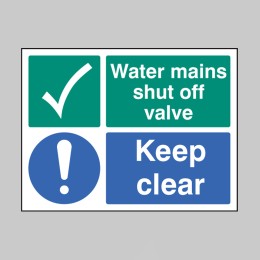 Water Mains Shut Off Valve - Keep Clear - 
