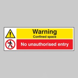 Warning - Confined Space - No Unauthorised Entry - 