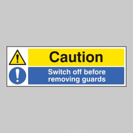 Caution - Switch Off Before Removing Guards - 