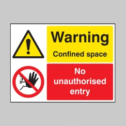 Warning - Confined Space - No Unauthorised Entry - 