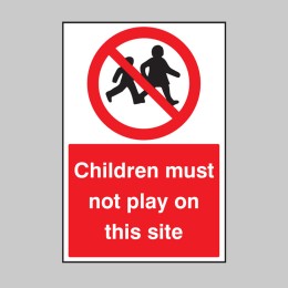 Children Must Not Play On this Site - 