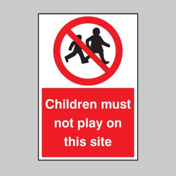Children Must Not Play On this Site - 