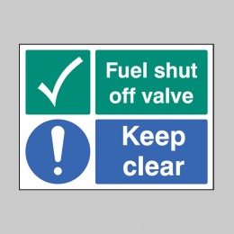 Fuel Shut Off Valve - Keep Clear - 