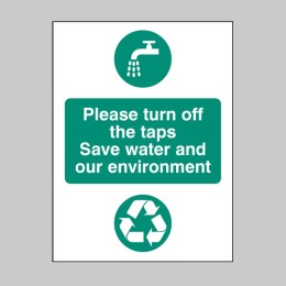Please Turn Off the Taps - Save Water and Environment - 
