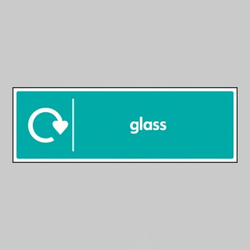 Glass - WRAP Recycling Sign - 