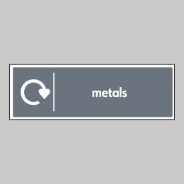 Metals - WRAP Recycling Sign - 