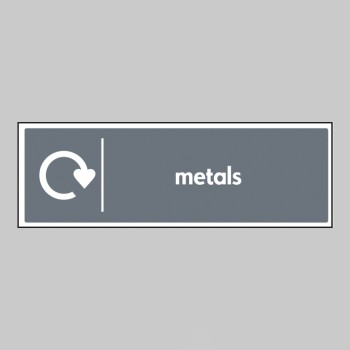 Metals - WRAP Recycling Sign - 