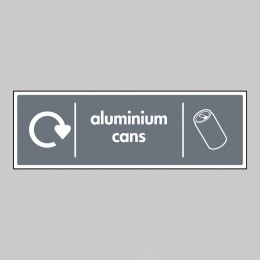 Aluminium Cans - WRAP Recycling Sign - 