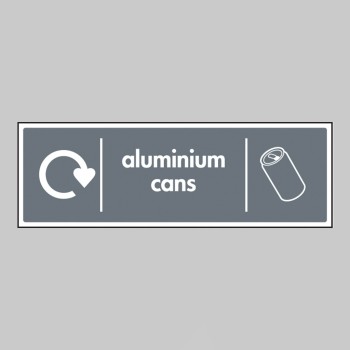 Aluminium Cans - WRAP Recycling Sign - 