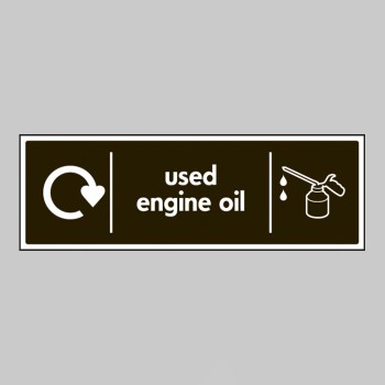 Used Engine Oil - WRAP Recycling Sign - 