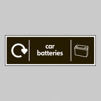 Car Batteries - WRAP Recycling Sign - 