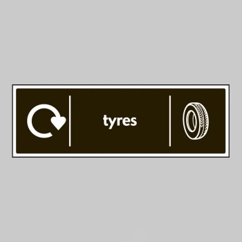 Tyres - WRAP Recycling Sign - 