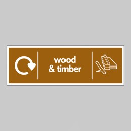 Wood & Timber - WRAP Recycling Sign - 