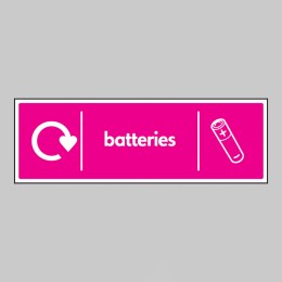Batteries - WRAP Recycling Sign - 