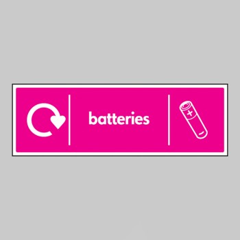 Batteries - WRAP Recycling Sign - 