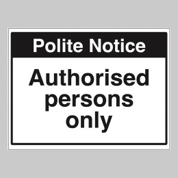 Notice - Authorised Persons Only - 