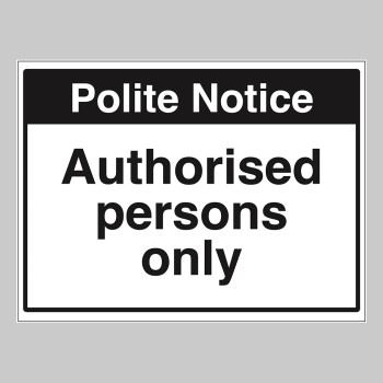 Notice - Authorised Persons Only - 