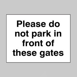 Please Do Not Park in Front of these Gates - 
