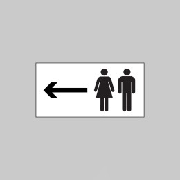 Man and Ladies Symbol with Arrow Left - 
