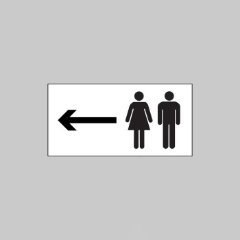 Man and Ladies Symbol with Arrow Left - Man and Ladies Symbol with Arrow Left -