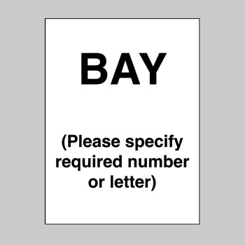 Bay - Specify Letter or Number - 