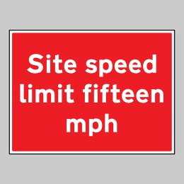 Site Speed Limit Fifteen mph - Site Speed Limit Fifteen mph -