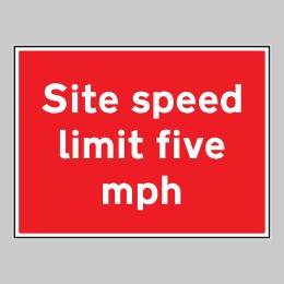 Site Speed Limit Five mph - Site Speed Limit Five mph -