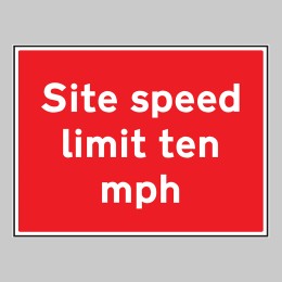 Site Speed Limit Ten mph - Site Speed Limit Ten mph -