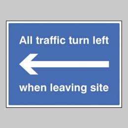 All Traffic Turn Left when Leaving Site - 