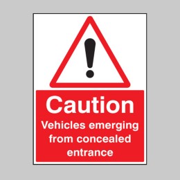 Caution - Vehicles Emerging from Concealed Entrance - 