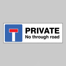 Private - No Through Road - 
