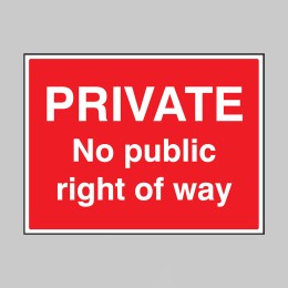 Private - No Public Right of Way - 