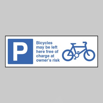 Cycles May be Left Here Free of Charge At Owners Risk - 