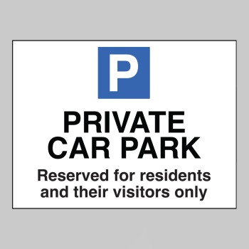 Private Car Park - Use of Residents and Visitors Only - 