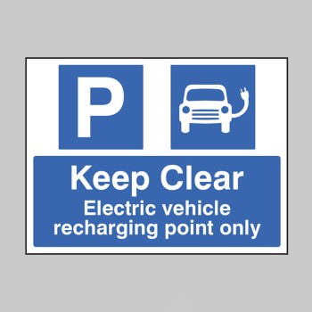Keep Clear Electric Vehicle Recharging Point Only - 