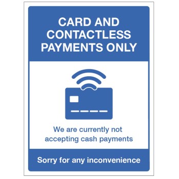 Card and Contactless Payments Only - 