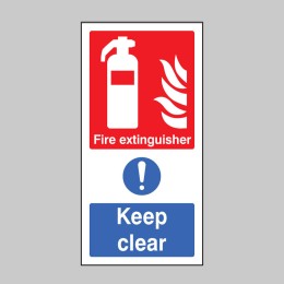 Fire Extinguisher Keep Clear (Multi Message) - 