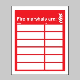 Fire Marshals Are (6 Names and Numbers)