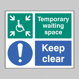 Temporary Waiting Space - Keep Clear - 