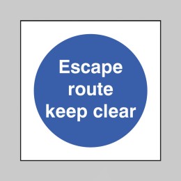 Escape Route - Keep Clear - 