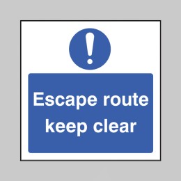 ! - Escape Route - Keep Clear - 