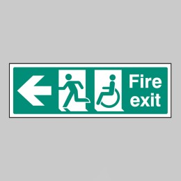 Disabled Fire Exit - Arrow Left - 