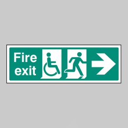Disabled Fire Exit - Arrow Right - 