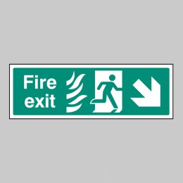 HTM Fire Exit - Arrow Down Right - 