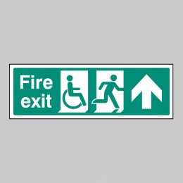 Disabled Fire Exit - Arrow Up / Straight On - 