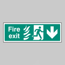 HTM Fire Exit - Arrow Down - 