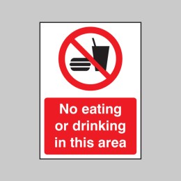 No Eating Or Drinking in this Area - 