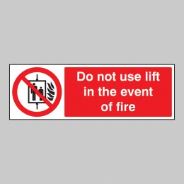 Do Not Use Lift in the Event of Fire - 